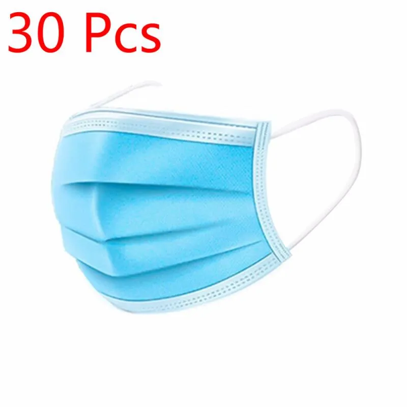 20/30/40/50/100PCS Non-Woven 3 Layers Disposable Mask Breathable Face Mouth Mask Kids Adult Ear Loop Filter 2020
