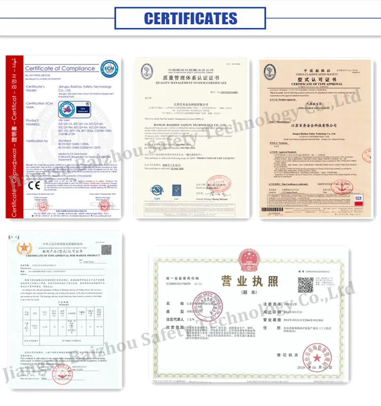 2021 Baizhou Newest Buoyancy Manufacturing EPE Neoprene Foam Life Jacket OEM Safety Vest