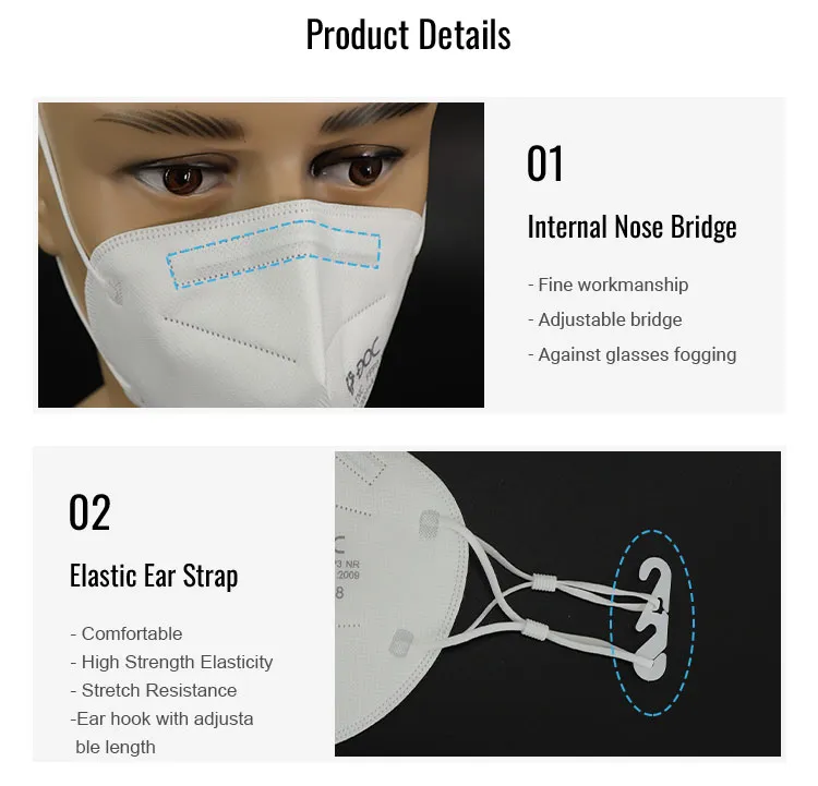 24 Hour Online CE0598 5ply High Filtration Protective Disposable FFP3 Nr Masks En149