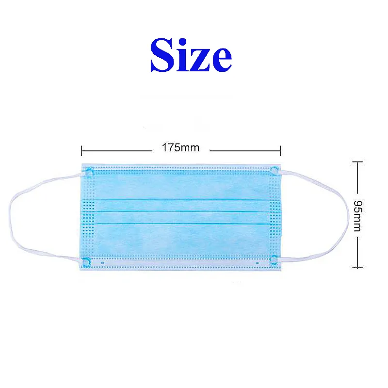 3 Ply Non-Woven Fabric Face Mask Disposable Non-Medical Face Mask