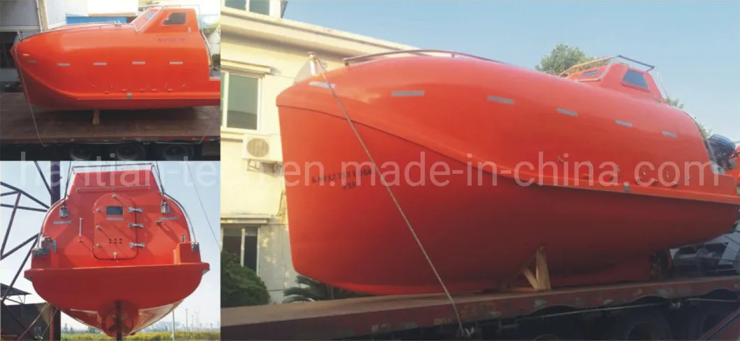 31p Capacity Marine Lifesaving Equipment Freefall Type Totally Enclosed FRP Boat