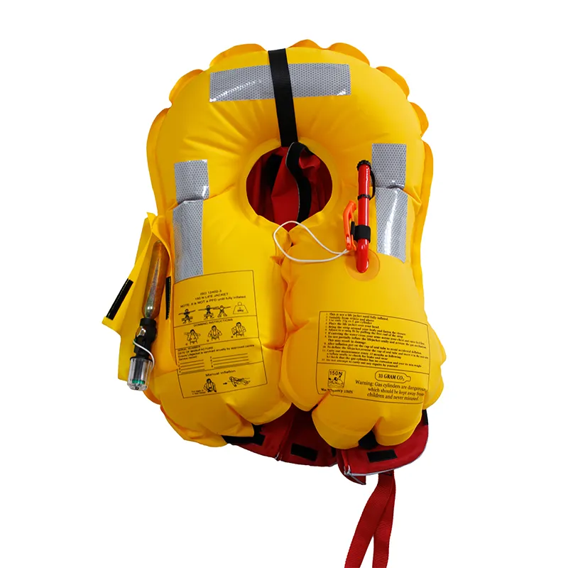 33G CO2 Inflatable Life Jacket/CE Approved Life Jacket/150n Lifejacket/Life Vest Marine Lifejacket Coastal Sailboat Totally Enclosed Lifeboat Marine Boat