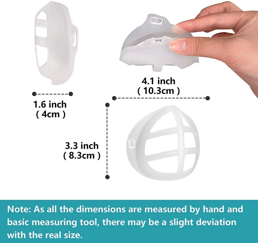 3D Face Mask Bracket Breathe Cup Silicone for More Breathing Space