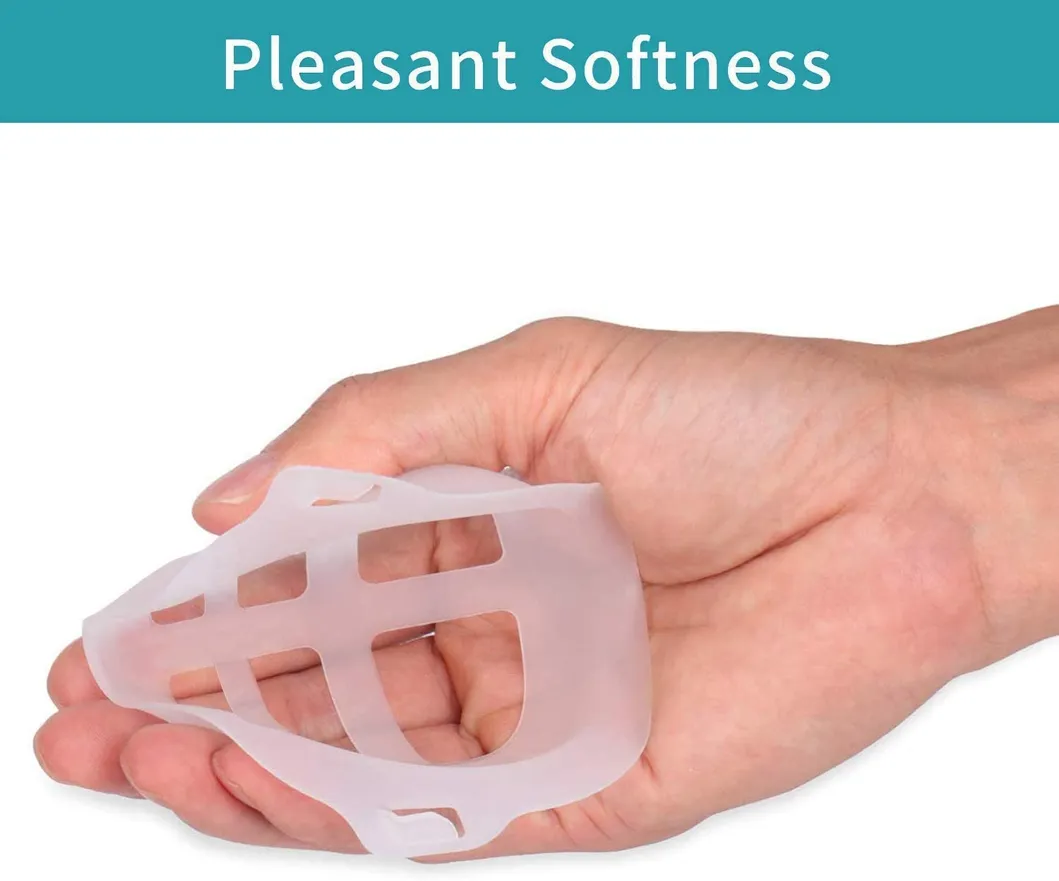 3D Face Mask Bracket Breathe Cup Silicone for More Breathing Space