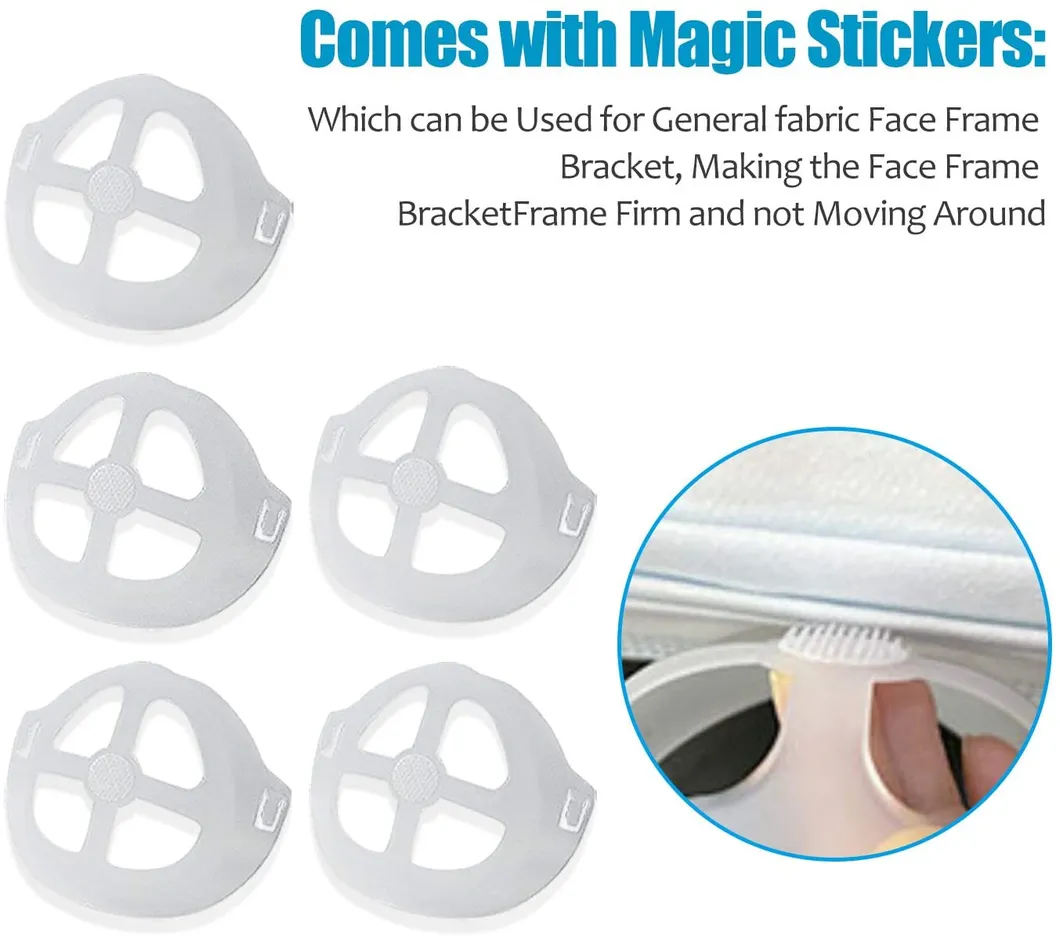 3D Face Mask Bracket Breathe Cup Silicone for More Breathing Space