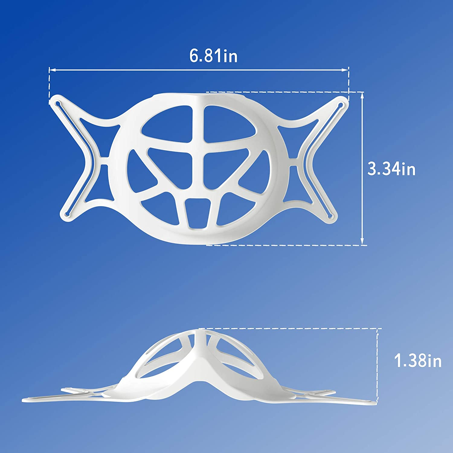 3D Face Mask Bracket Breathe Cup Silicone for More Breathing Space