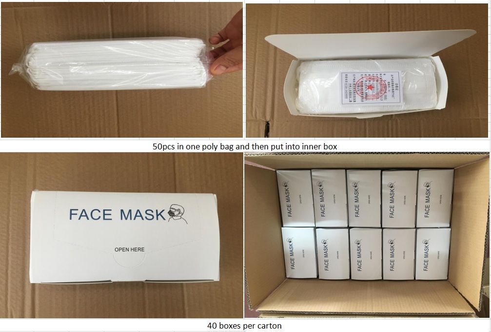 3ply Earloop Face Mouth Mask China Suppliers FDA Disposable Face Mask