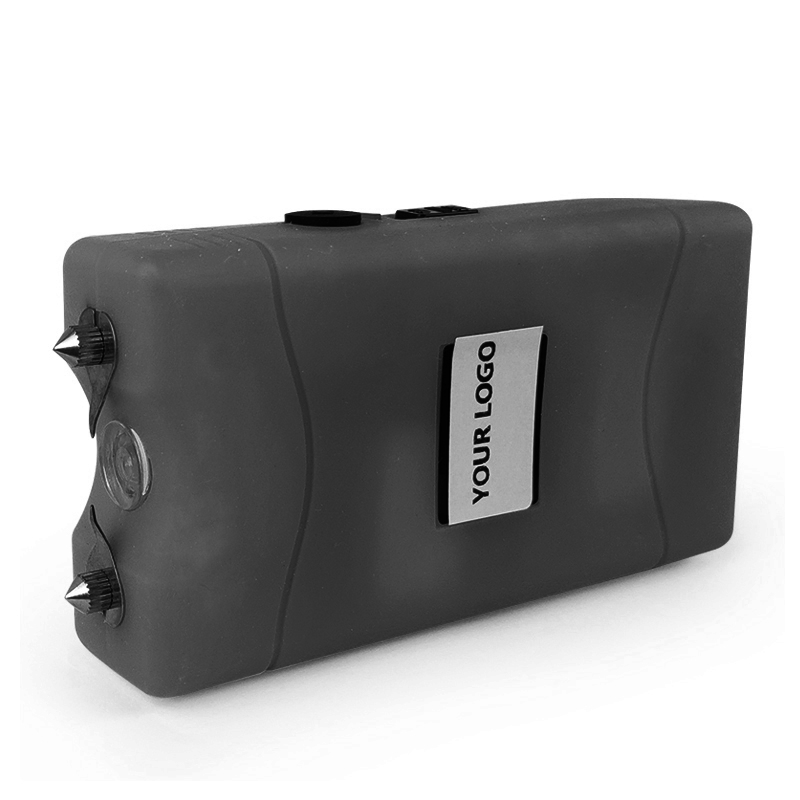 800type Stun Gun High Voltage Rechargeable Battery Electric Shocking Device Flashligh Black