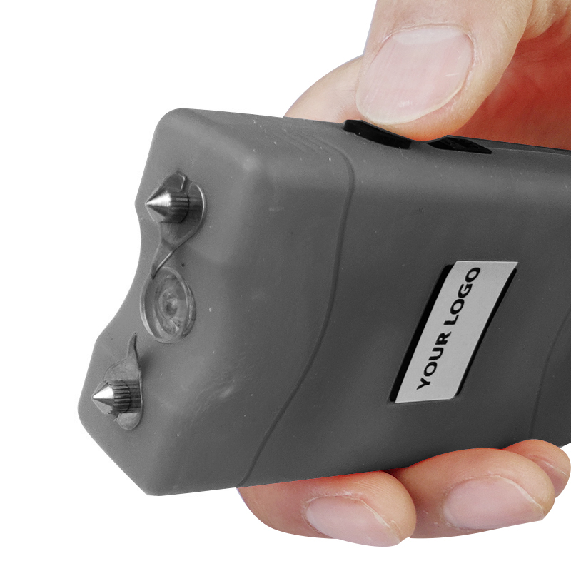 800type Stun Gun High Voltage Rechargeable Battery Electric Shocking Device Flashligh Black