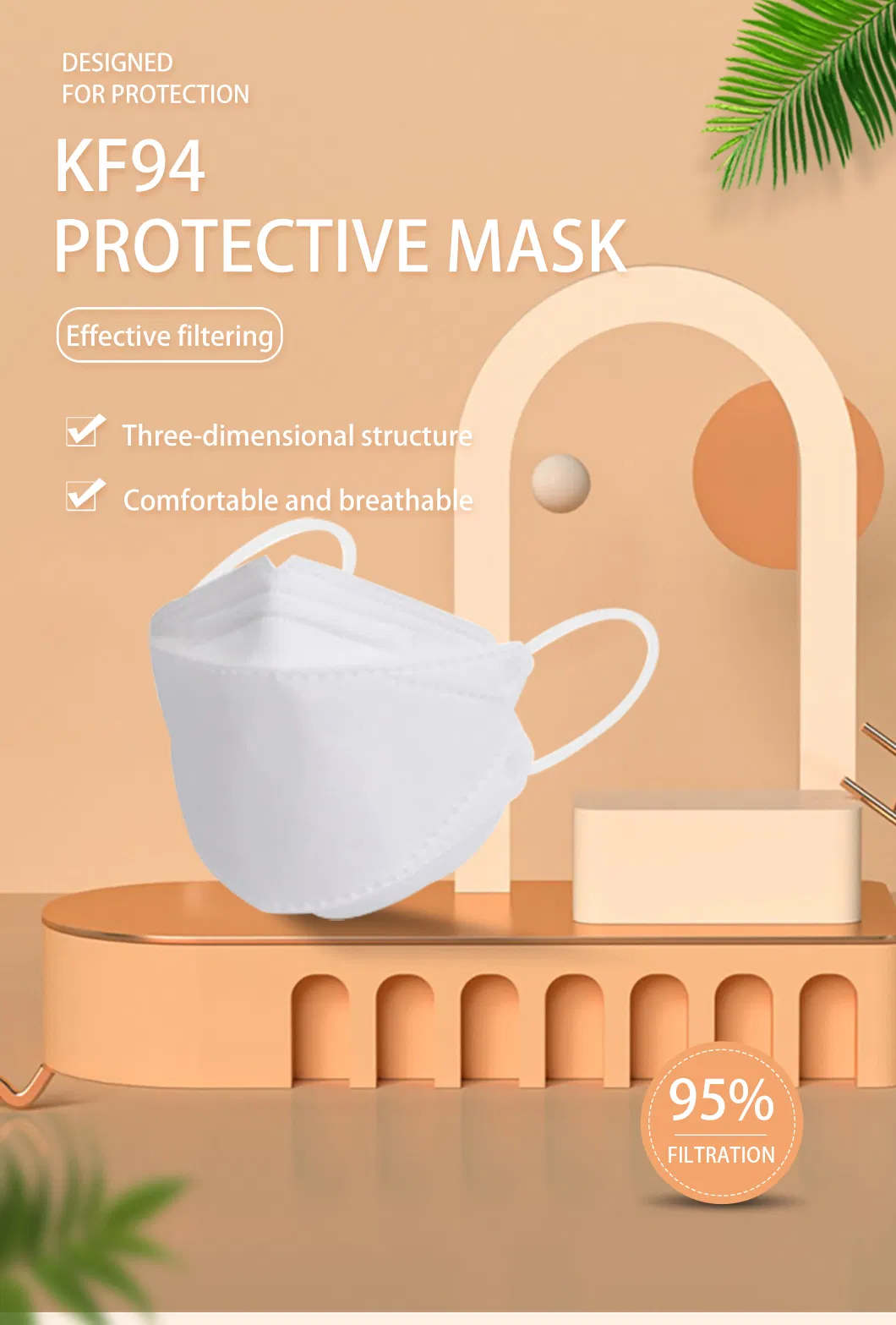 Anti-Dust Willow Leaf Mask Color Disposable Protective Kf94 Facemask