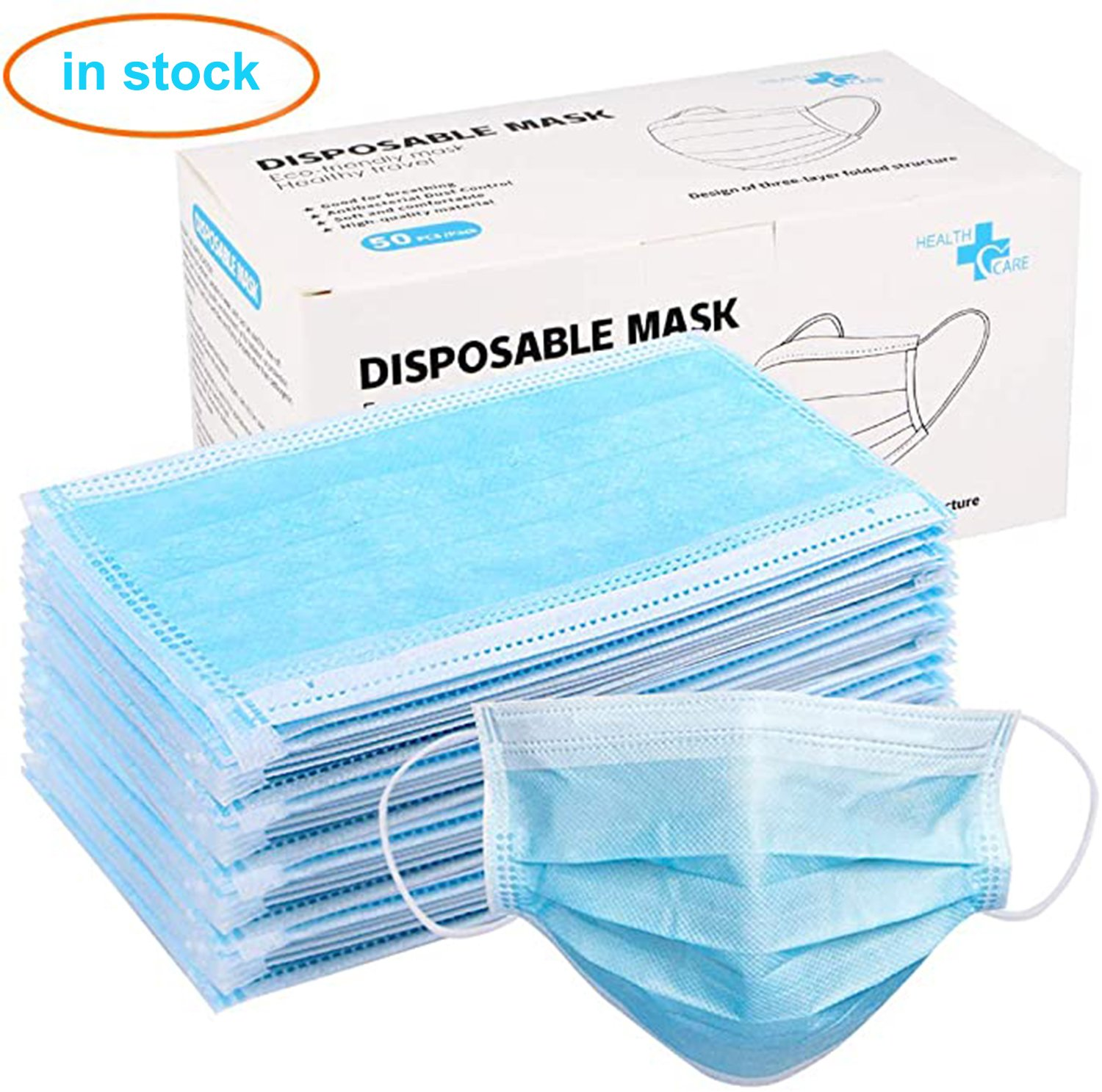 Anti Flu Mask Filter Non-Woven Facial Respirator Disposable 5ply Face Masks