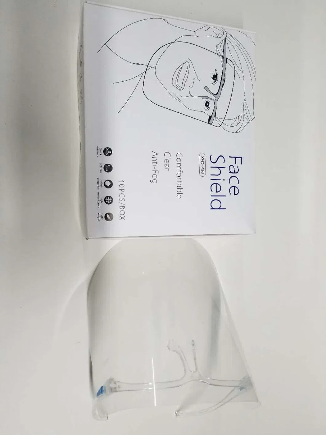 Anti Fog Clear Transparent Protective Safety Visor Face Facial Weat Glasses Clear Shield Faceshield with Glasses Nmpa Testing Reports Anti Virus