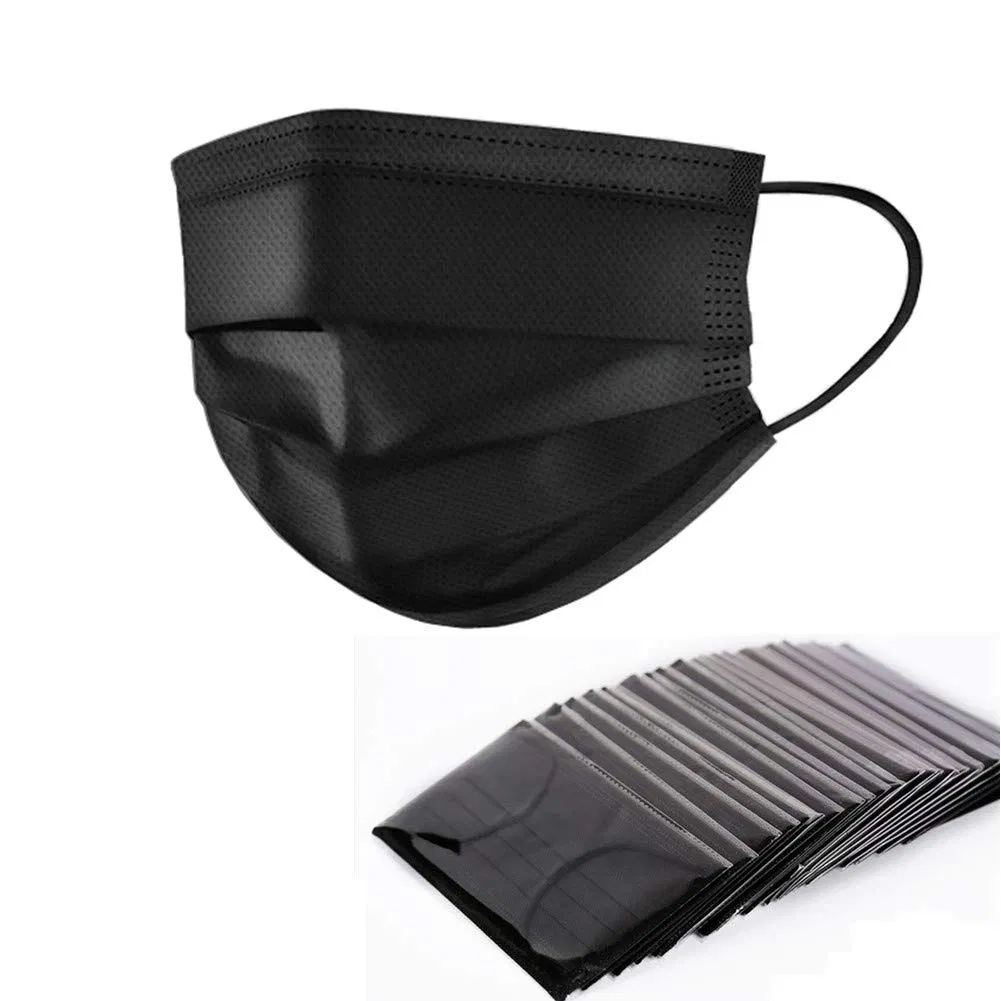 Breathable Black Four Layer Dust Protection Activated Carbon Filter Face Masks