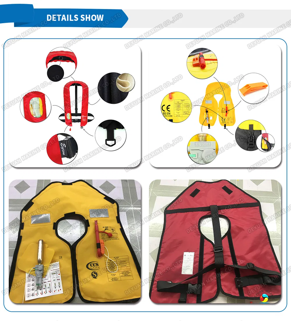 China Personalized Life Jacket Inflatable Marine Ship Working Inflatable Lifejacket