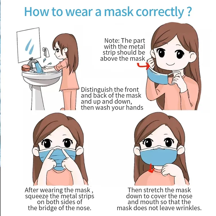 China Supplier Factory Price3 Ply Disposable Outdoor Face Mask