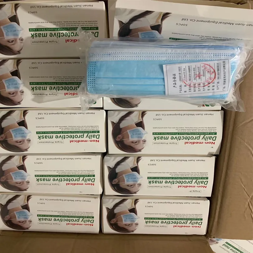 China Suppliers Disposable 3 Ply Protective Face Mask for Hot Selling