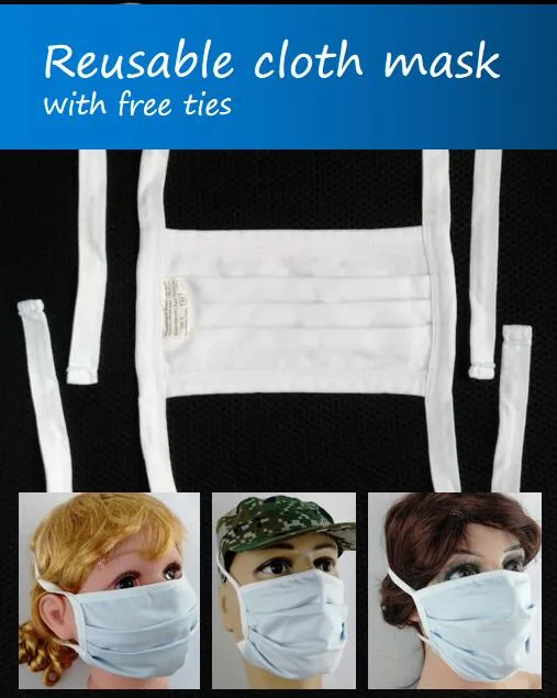 Cotton Washable Reusable Cloth Masks Protection From Dust, Pollen, Pet Dander, Other Airborne Irritants