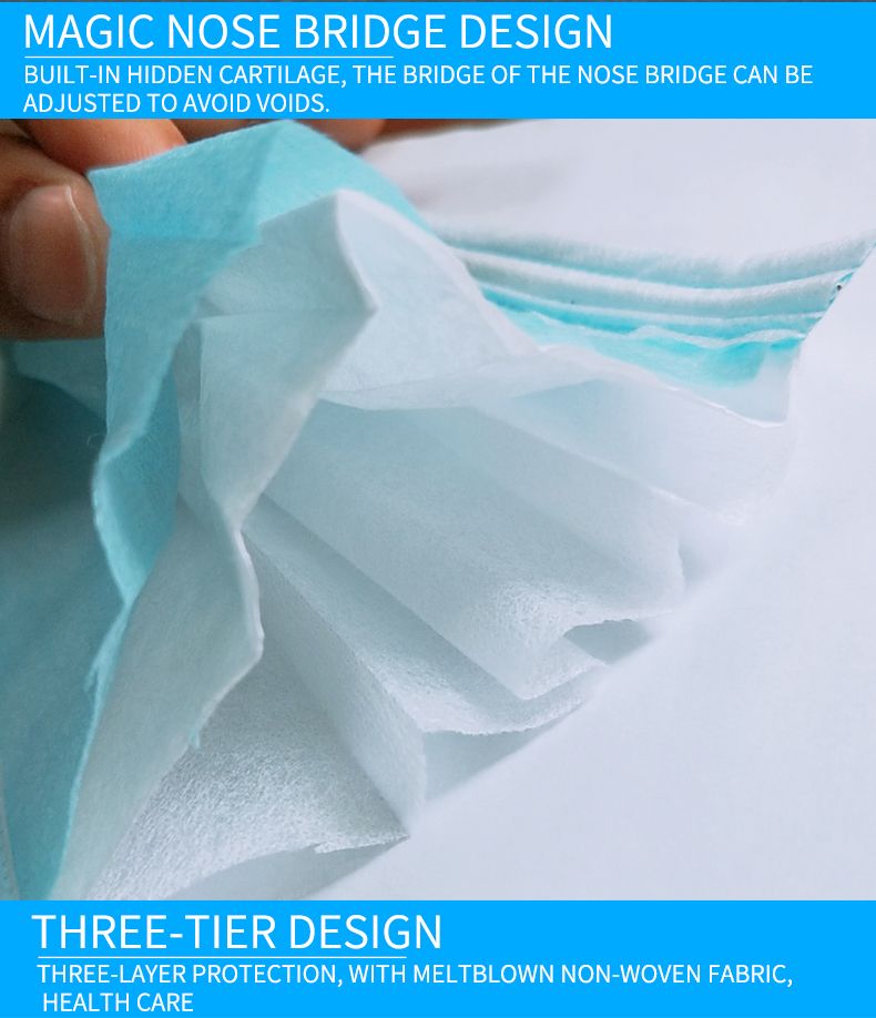 Disposable Earloop 3 Ply Dust Civil Face Masks of Prevention Virus Dust