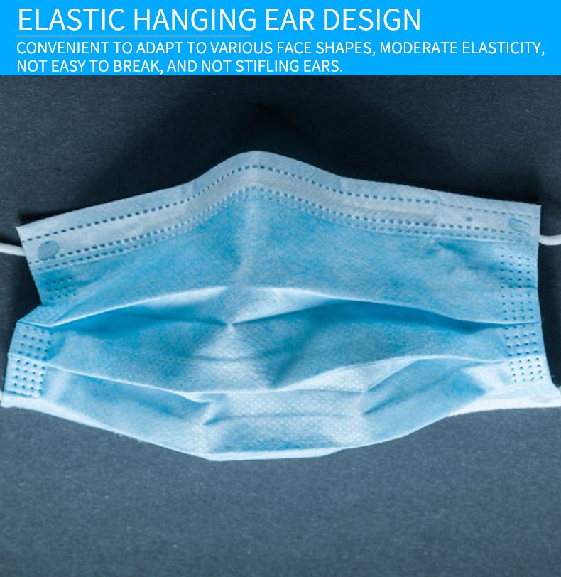 Disposable Earloop 3 Ply Dust Civil Face Masks of Prevention Virus Dust