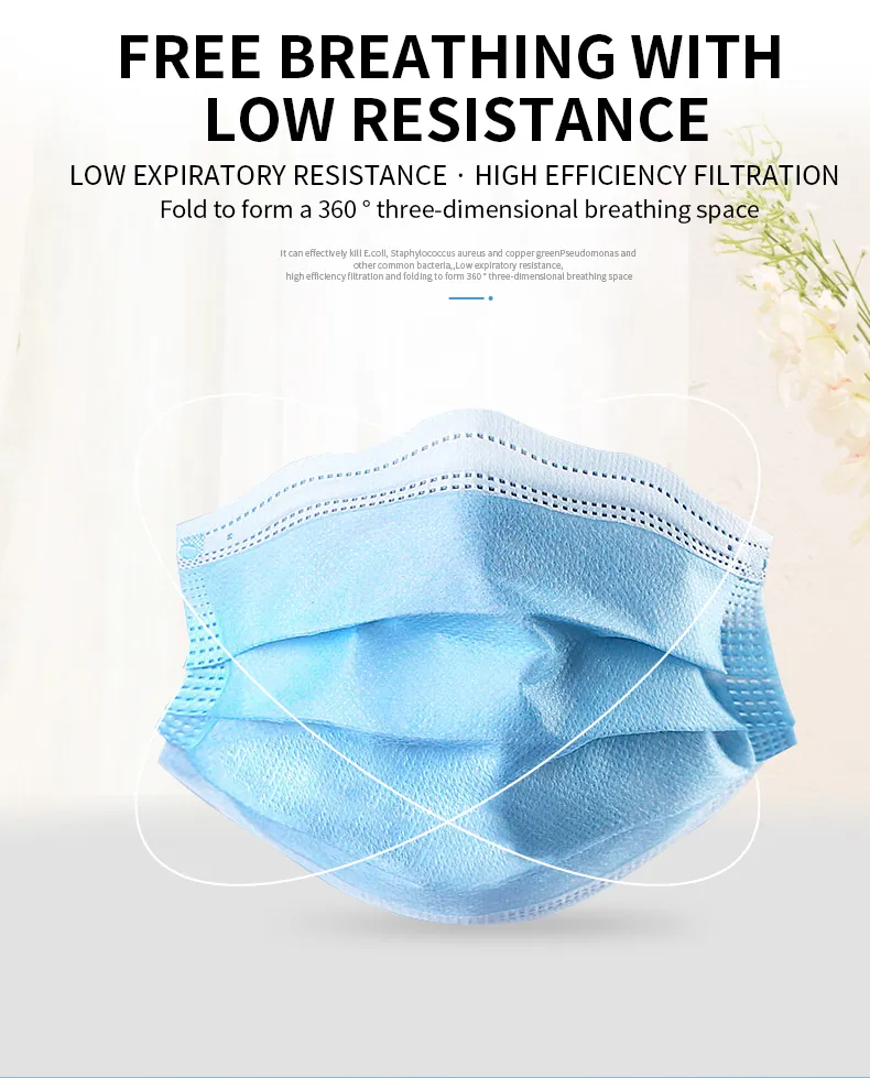 Disposable Non-Woven Protective Face Mouth Civil Mask