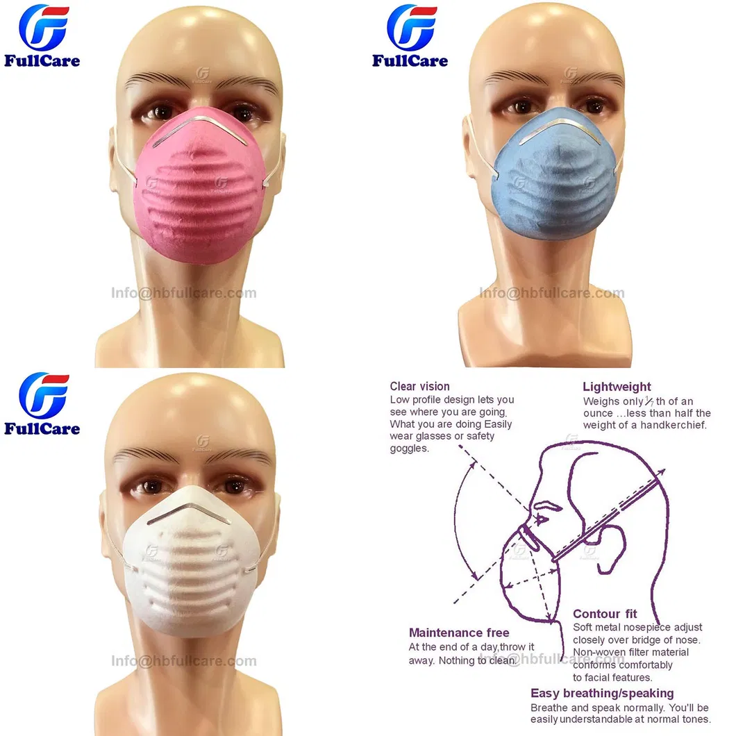 Disposable Nonwoven PP 1py 140g160g 180g 220g Nuisance Dust Mask Particulate Respirator Safety Cover Dust Mask