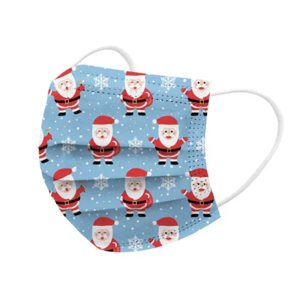Dm005-C14 Blue Chirstmas Holiday Season Face Cover Respiratory Masks