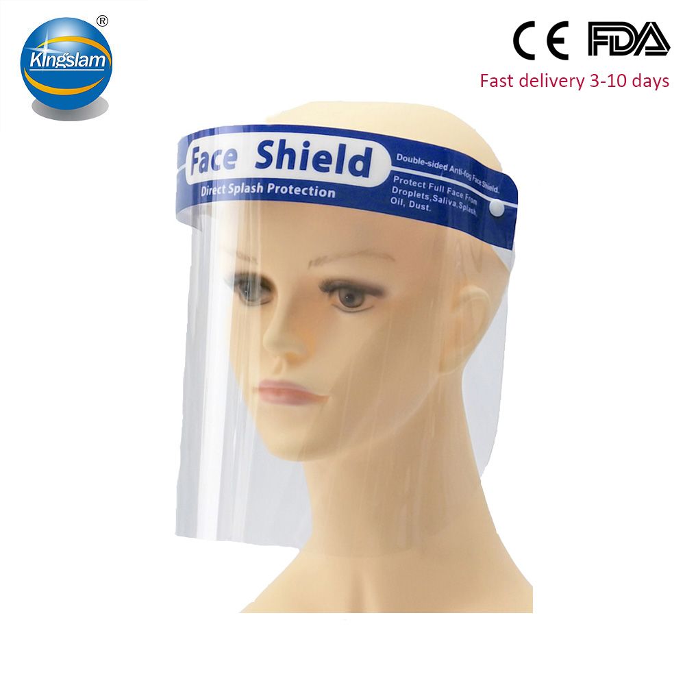 Double-Sided Anti-Fog Transparent Pet Plastic Full Face Protection Face Shields Protective Isolation Masks  China Test Report Fast Delivery Vacuum Packing