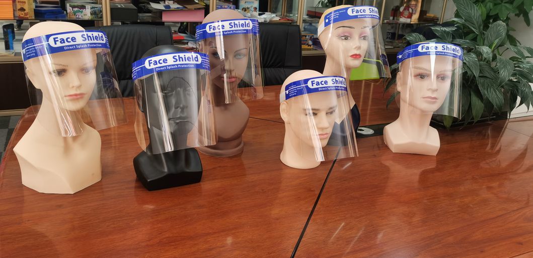 Double-Sided Anti-Fog Transparent Pet Plastic Full Face Protection Face Shields Protective Isolation Masks  China Test Report Fast Delivery Vacuum Packing