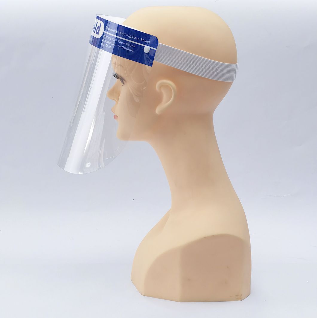 Double-Sided Anti-Fog Transparent Pet Plastic Full Face Protection Face Shields Protective Isolation Masks  China Test Report Fast Delivery Vacuum Packing