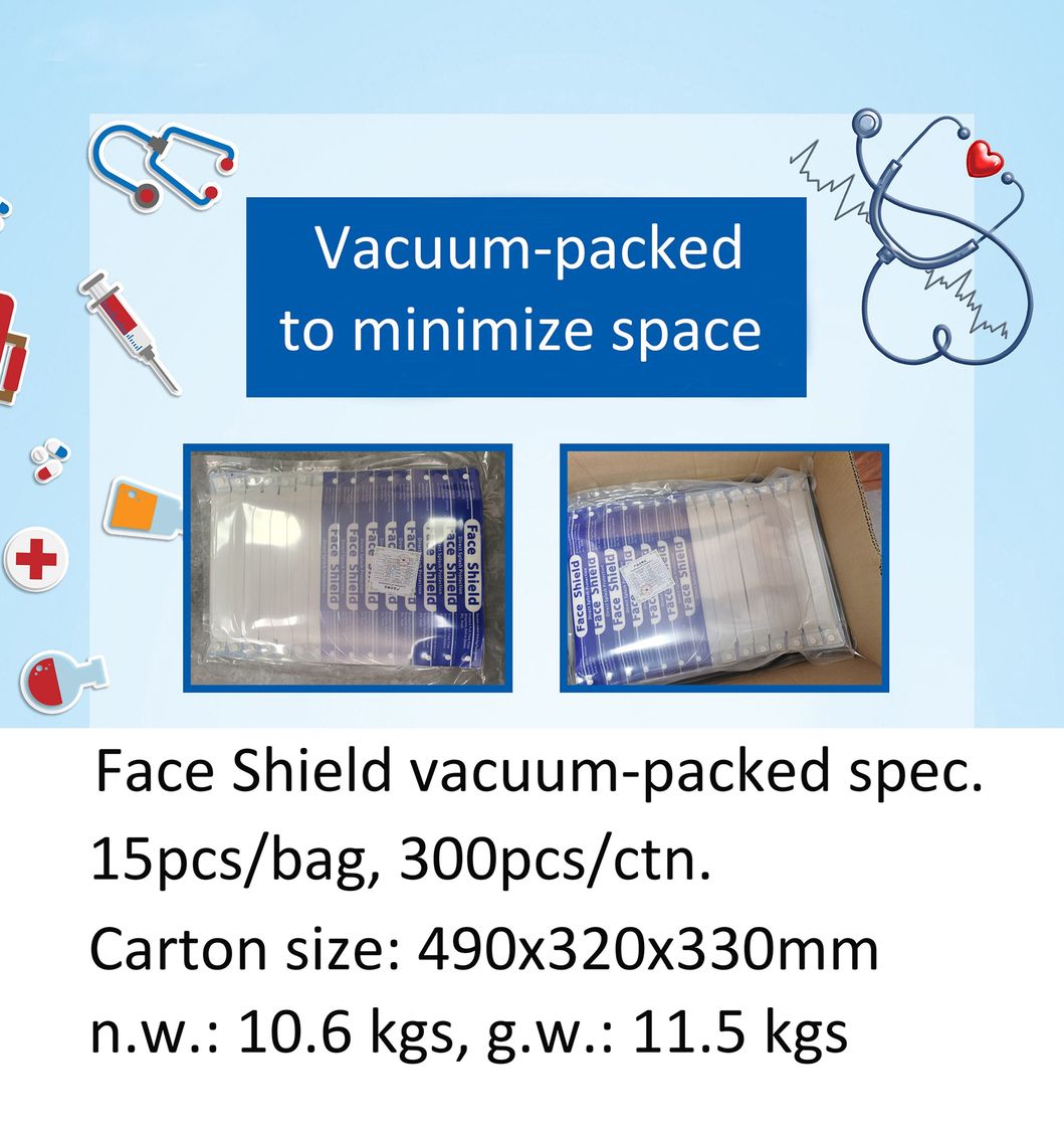 Double-Sided Anti-Fog Transparent Pet Plastic Full Face Protection Face Shields Protective Isolation Masks  China Test Report Fast Delivery Vacuum Packing