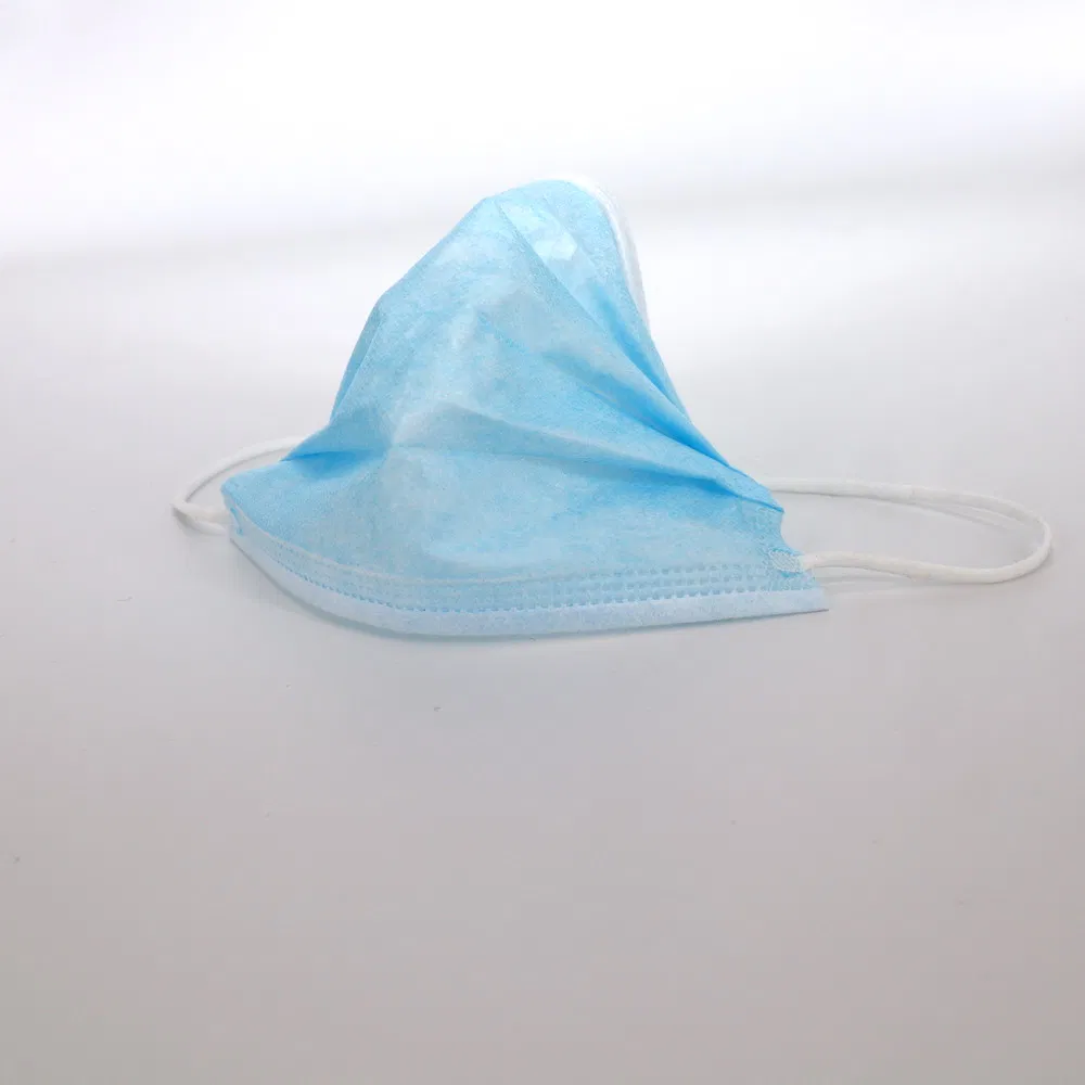 Face Mouth Mask Avoid Droplet Non Woven Blue Color Quick Delivery