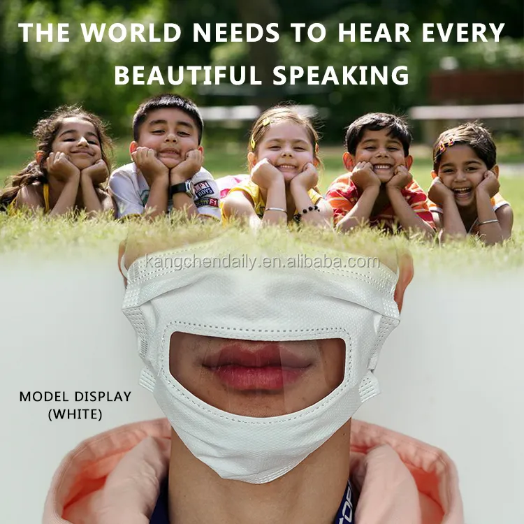 Facemask FFP3 with Earloop Lip Language Transparent Mask