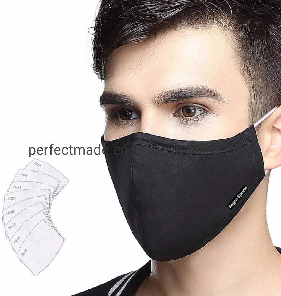 Fashion Washable Reusable Protective Cotton Face Mask with Pm2.5 Filter