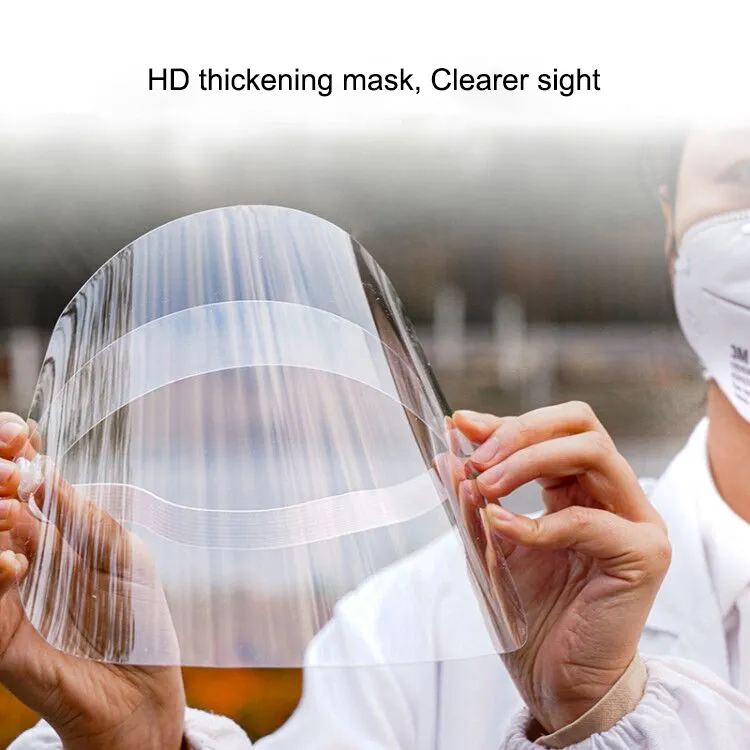 Full-Cover Anti-Droplets Protection Face Shield 0.26mm Pet Disposable Plastic