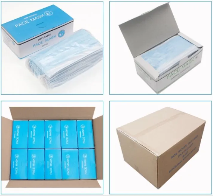 Hot Sale Disposable Non-Woven Face Masks, 3-Layer Meltblown Face Masks