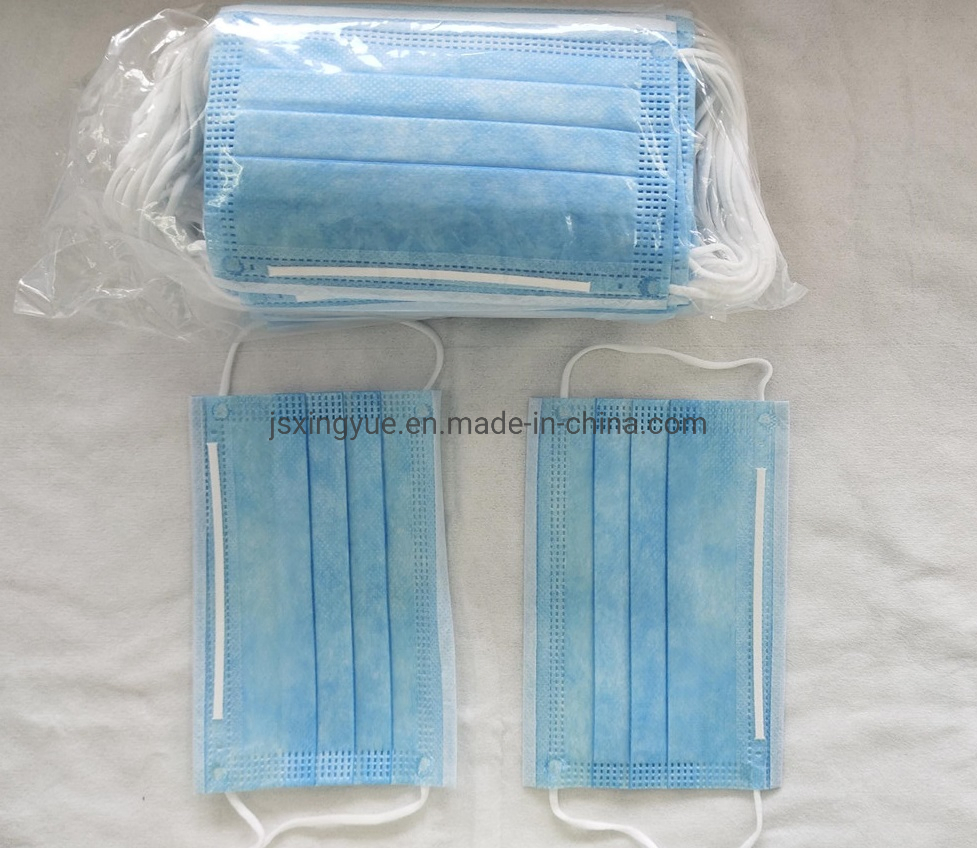 Hot Sale Disposable Non-Woven Face Masks, 3-Layer Meltblown Face Masks