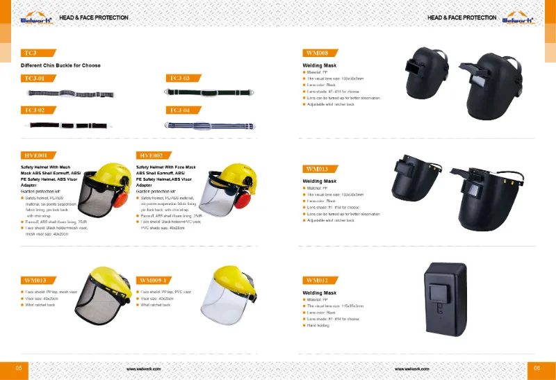 Hve001 CE Standard Safety Helmet with Wire Mesh Face Shield and Earmuffs