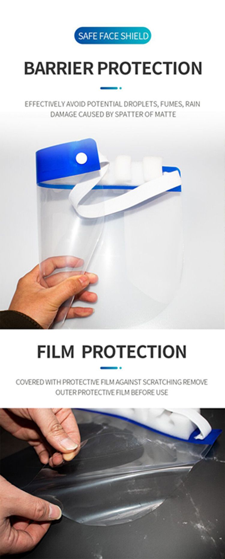 in Stock Fast Delivery Cleanable Pet Protective Face Shield