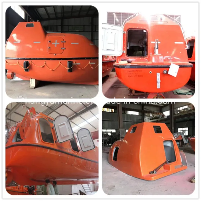 Manufacture OEM Totally Enclosed Fiberglass Lifeboat with Good Price
