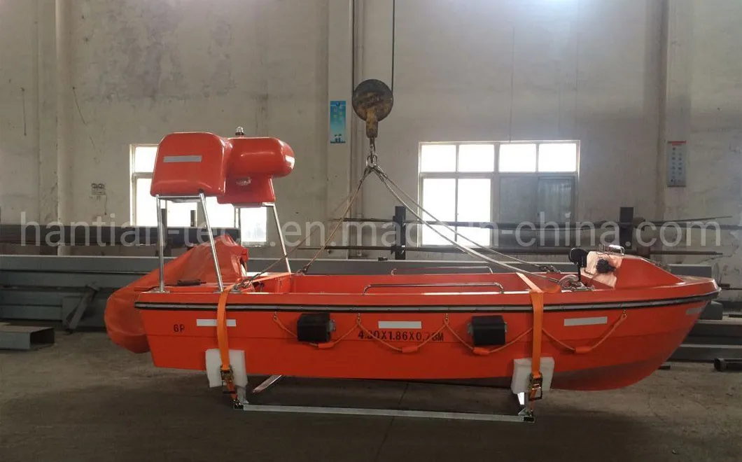 Marine Equipment Solas Orange Gfrp 6p Lifesaving Rescue Boat