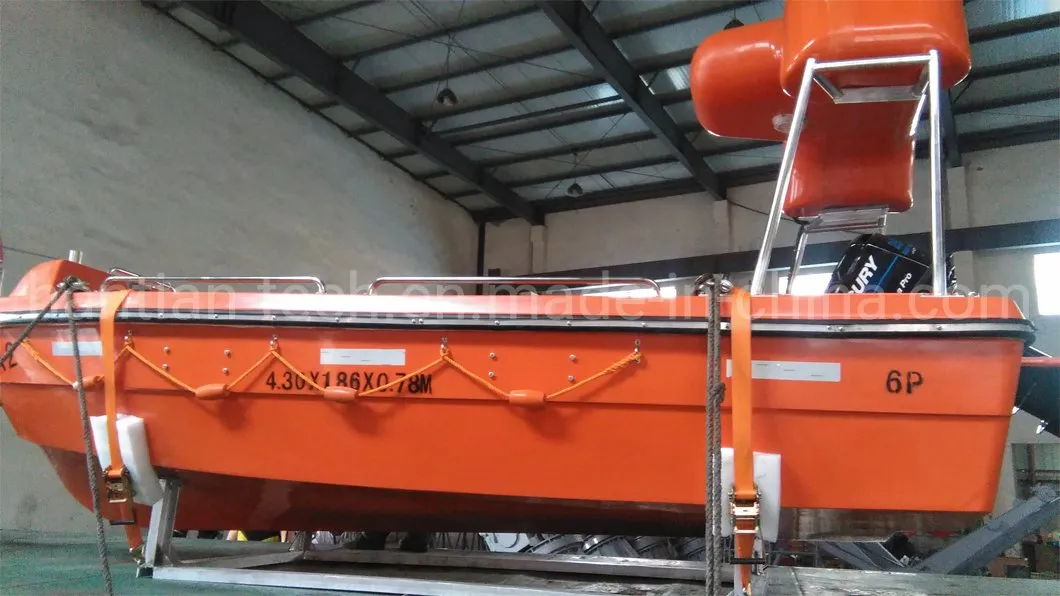 Marine Equipment Solas Orange Gfrp 6p Lifesaving Rescue Boat