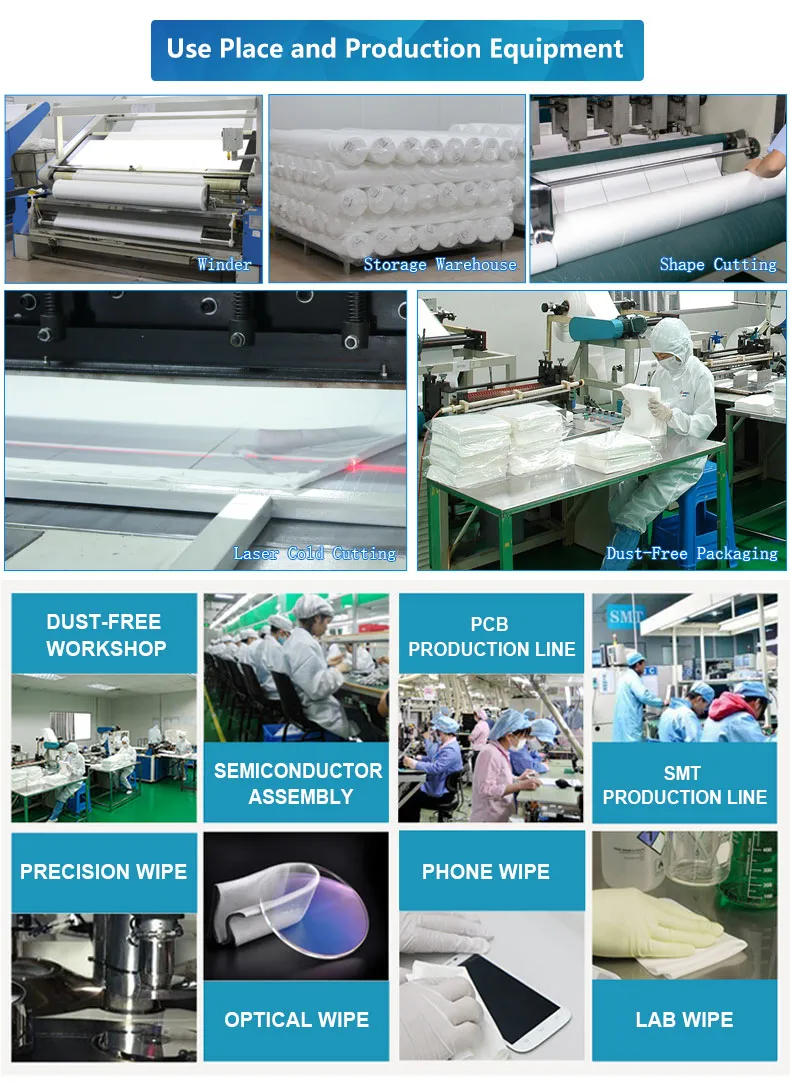New Style 12*12" ISO 4 Class Cleanroom Wipe Paper