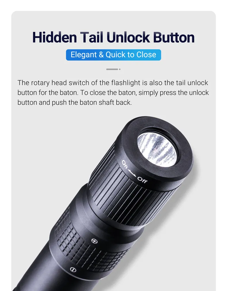 Nextorch N15L LED Flashlight Baton for Police and Security Guards