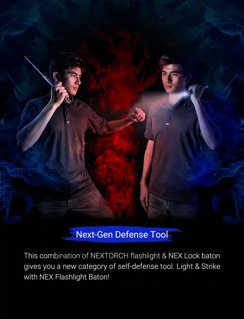 Nextorch N15L LED Flashlight Baton for Police and Security Guards