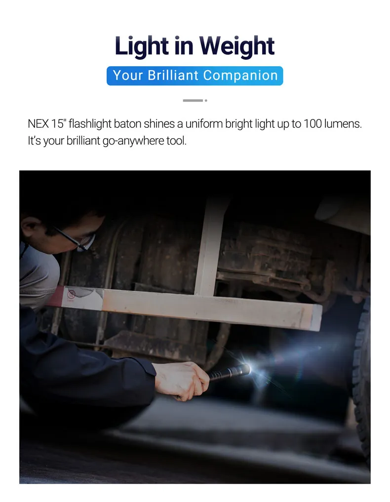 Nextorch N15L LED Flashlight Baton for Police and Security Guards