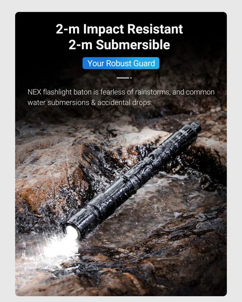 Nextorch N15L LED Flashlight Baton for Police and Security Guards