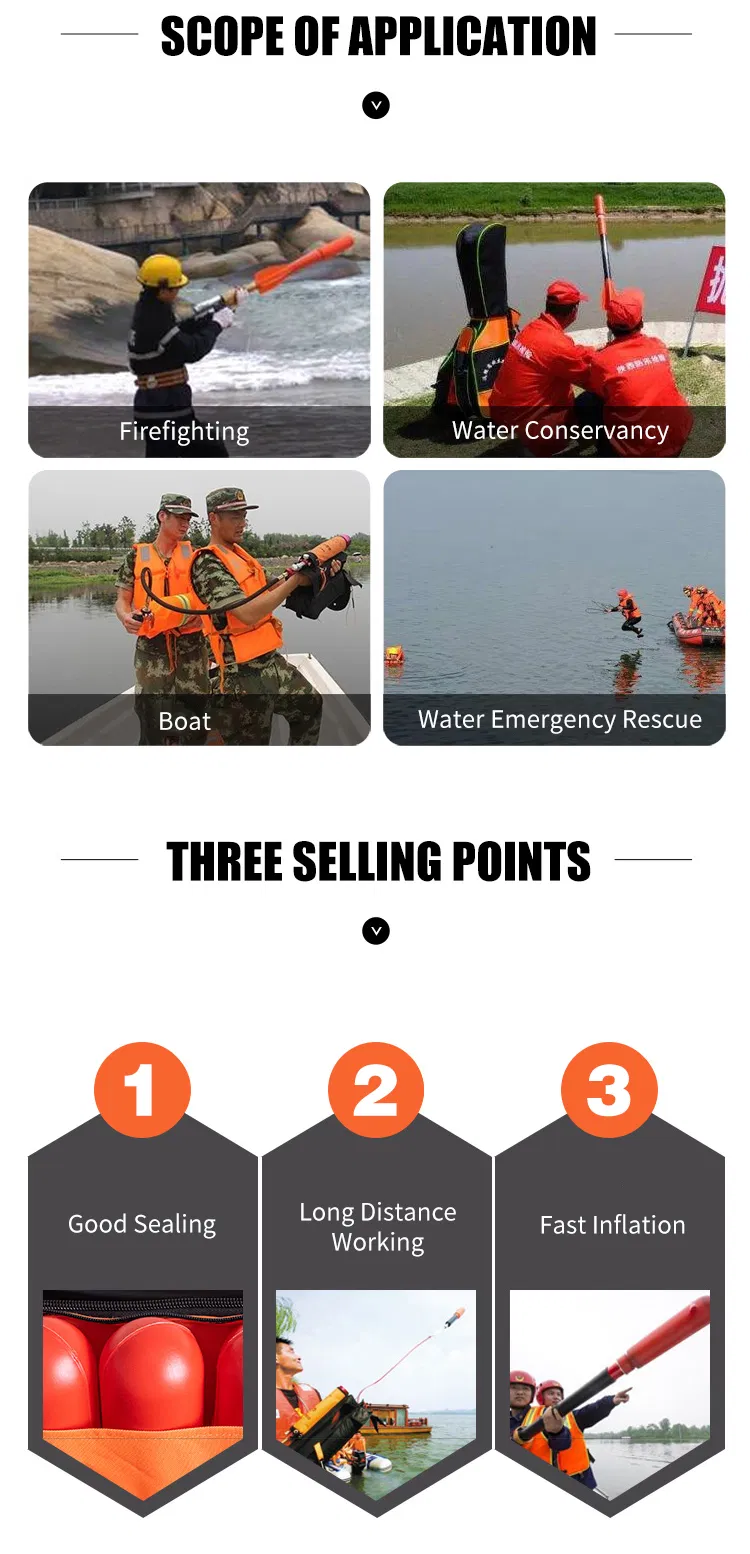 Portable Rescue Lifesaving Long Distance Rocket Working Nighttime Reflective Tapes Design