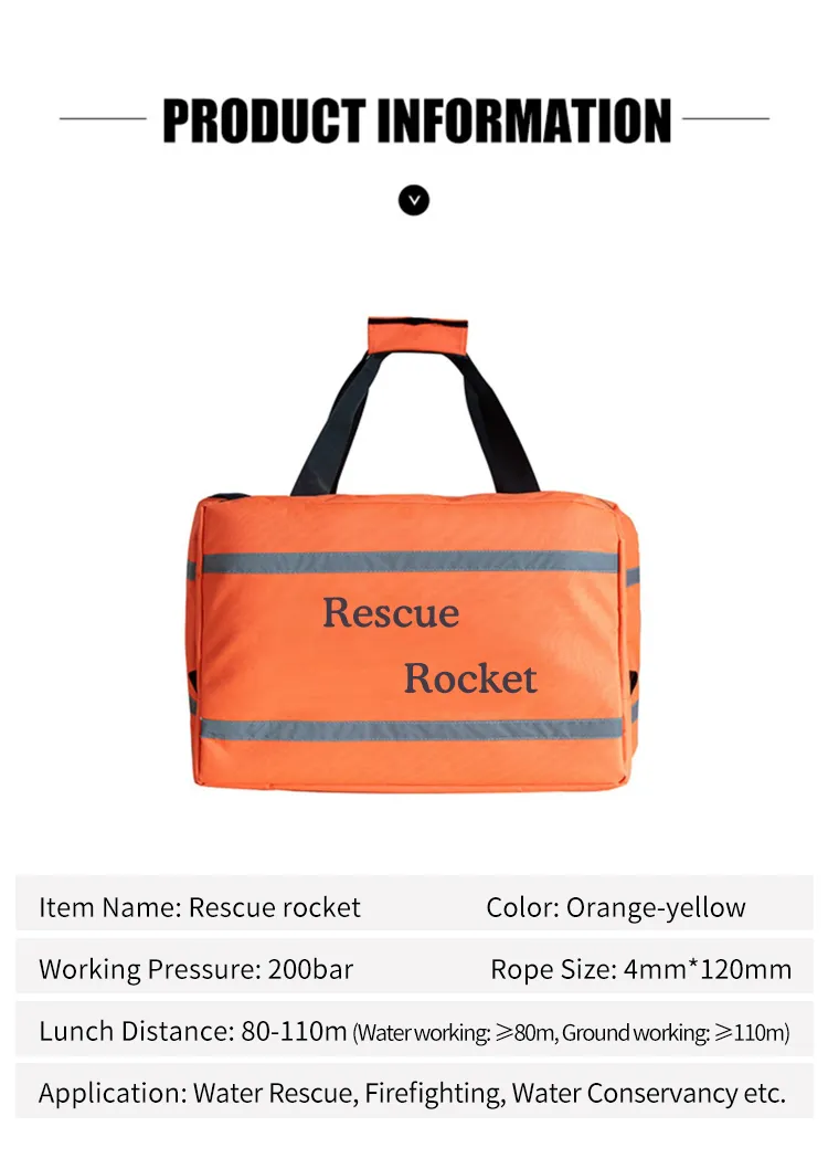Portable Rescue Lifesaving Long Distance Rocket Working Nighttime Reflective Tapes Design