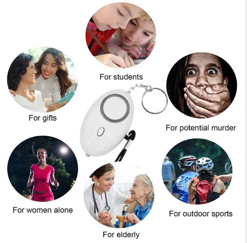 Portable Self Defense Alarm 130dB Emergency Protection Sos Personal Safety Alarm Keychain for Woman Children Elderly