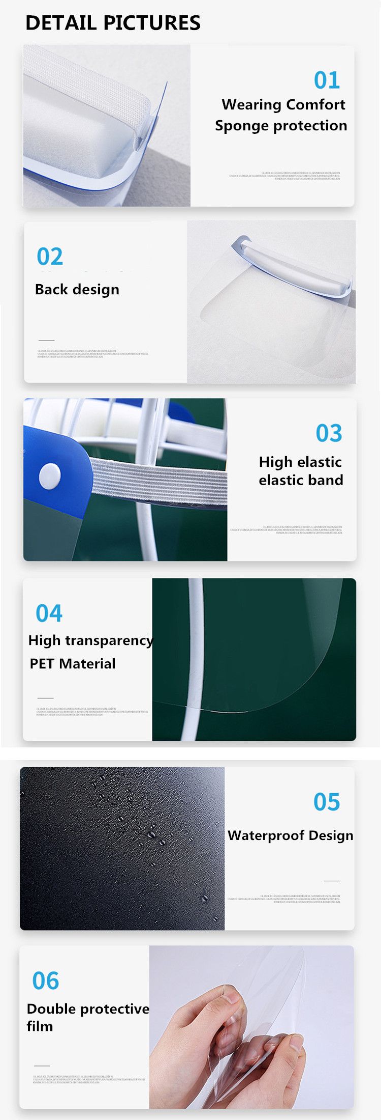 Protective Equipment Clear Face Shield Plastic Protection Manufacturer in Ningbo, China